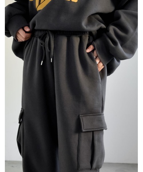 Re:EDIT（リエディ）の「[低身長サイズ有]裏起毛カーゴパンツ（カーゴパンツ・レディース・ホワイト/オートミール/チャコールグレー/ブラック/アイボリー系・MEDIUM/LARGE/SHORT）」の21枚目の写真