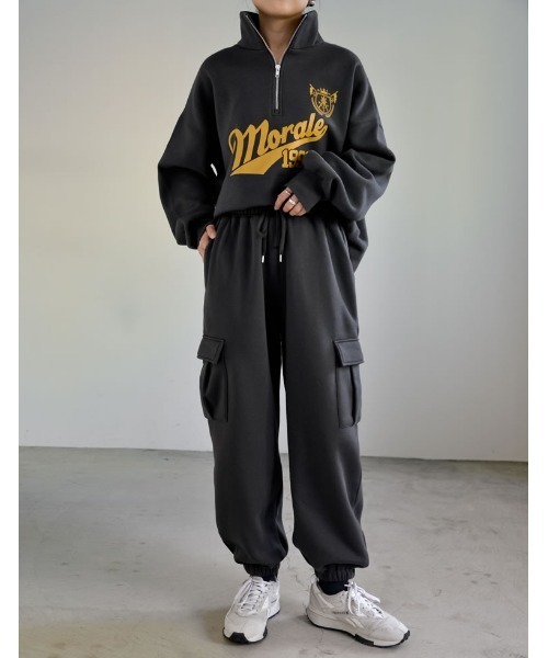 Re:EDIT（リエディ）の「[低身長サイズ有]裏起毛カーゴパンツ（カーゴパンツ・レディース・ホワイト/オートミール/チャコールグレー/ブラック/アイボリー系・MEDIUM/LARGE/SHORT）」の22枚目の写真