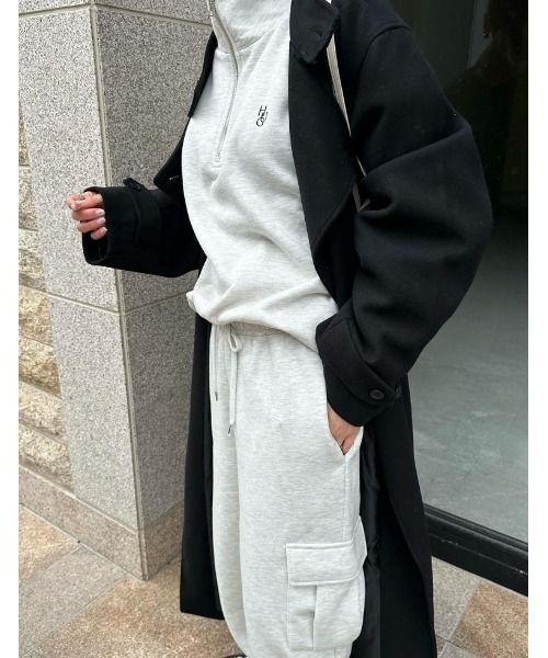 Re:EDIT（リエディ）の「[低身長サイズ有]裏起毛カーゴパンツ（カーゴパンツ・レディース・ホワイト/オートミール/チャコールグレー/ブラック/アイボリー系・MEDIUM/LARGE/SHORT）」の7枚目の写真