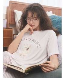 gelato pique（ジェラートピケ）の「DOG柄ワンポイントTシャツ