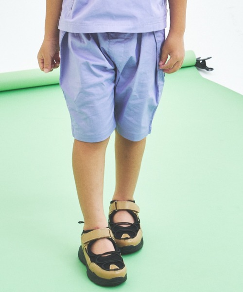 maarook(マルーク)の「ライトストレッチツイルタックショートパンツ(その他パンツ・キッズ・ネイビー/グリーン/パープル・110cm/120cm/130cm/90cm/100cm)」の1枚目の写真