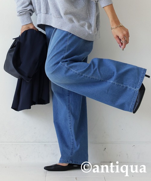 antiqua（アンティカ）の「ストレッチデニムパンツ（デニムパンツ・レディース・ライトブルー/ブルー系その他・M/L）」の4枚目の写真