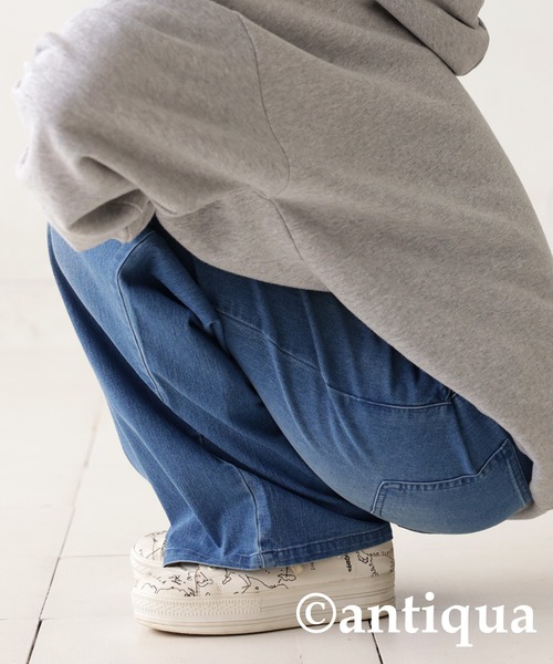antiqua（アンティカ）の「ストレッチデニムパンツ（デニムパンツ・レディース・ライトブルー/ブルー系その他・M/L）」の5枚目の写真