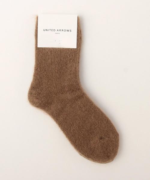 UNITED ARROWS(ユナイテッドアローズ)の「UBMM ヘアリー ソックス◆(ソックス/靴下・レディース・ホワイト/グレー/ブラウン/レッド/ダークグリーン/ネイビー・フリー)」の4枚目の写真