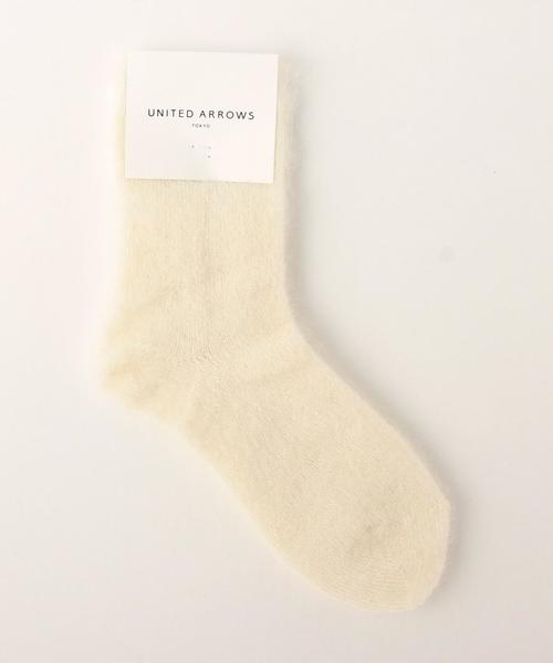 UNITED ARROWS(ユナイテッドアローズ)の「UBMM ヘアリー ソックス◆(ソックス/靴下・レディース・ホワイト/グレー/ブラウン/レッド/ダークグリーン/ネイビー・フリー)」の2枚目の写真