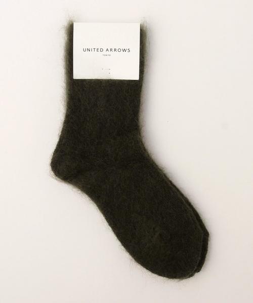 UNITED ARROWS(ユナイテッドアローズ)の「UBMM ヘアリー ソックス◆(ソックス/靴下・レディース・ホワイト/グレー/ブラウン/レッド/ダークグリーン/ネイビー・フリー)」の1枚目の写真