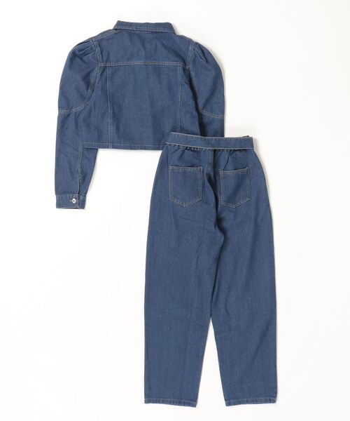 gossip!ロサンゼルス(ゴシップロサンゼルス)の「テーラージャケット×パンツ デニムセットアップ(スカジャン・レディース・ネイビー・M/L)」の2枚目の写真