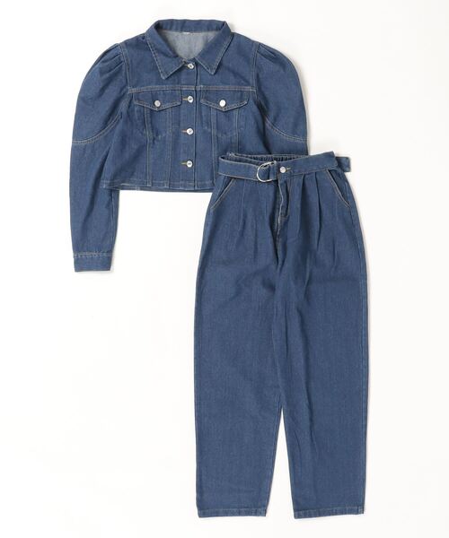 gossip!ロサンゼルス(ゴシップロサンゼルス)の「テーラージャケット×パンツ デニムセットアップ(スカジャン・レディース・ネイビー・M/L)」の11枚目の写真