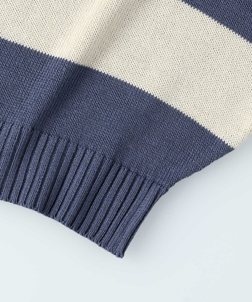 BEVERLY HILLS POLO CLUB（ビバリーヒルズポロクラブ）の「【BEVERLY HILLS POLO CLUB】【別注】ワンポイント刺繍クルーニット（ニット/セーター・レディース・キナリ/ネイビー×ホワイト・L/M）」の19枚目の写真