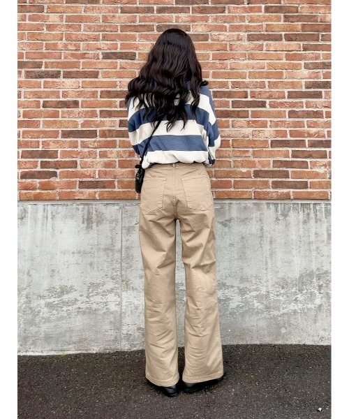 BEVERLY HILLS POLO CLUB（ビバリーヒルズポロクラブ）の「【BEVERLY HILLS POLO CLUB】【別注】ワンポイント刺繍クルーニット（ニット/セーター・レディース・キナリ/ネイビー×ホワイト・L/M）」の9枚目の写真