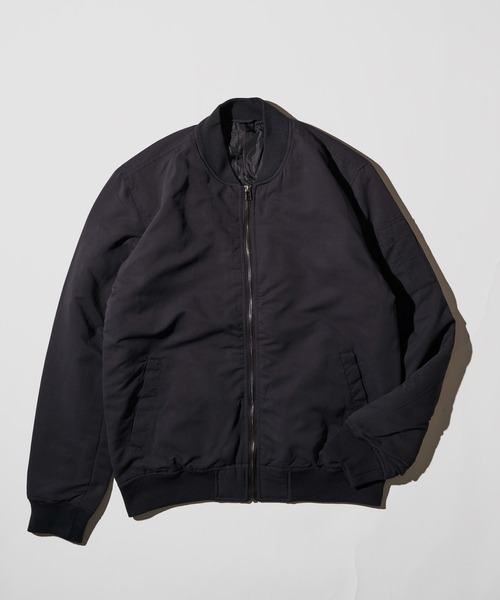 ADPOSION（アドポーション）の「中綿MA-1 / ミリタリーフライトジャケット（MA-1・メンズ・グレイッシュベージュ/カーキ/ブラック・MEDIUM/LARGE/X-LARGE）」の12枚目の写真