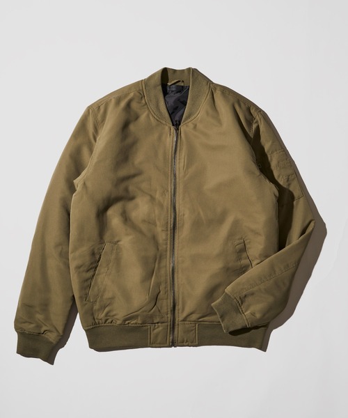 ADPOSION（アドポーション）の「中綿MA-1 / ミリタリーフライトジャケット（MA-1・メンズ・グレイッシュベージュ/カーキ/ブラック・MEDIUM/LARGE/X-LARGE）」の5枚目の写真