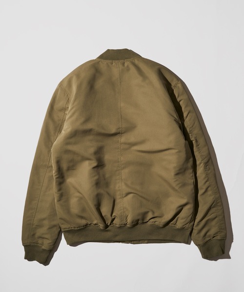 ADPOSION（アドポーション）の「中綿MA-1 / ミリタリーフライトジャケット（MA-1・メンズ・グレイッシュベージュ/カーキ/ブラック・MEDIUM/LARGE/X-LARGE）」の10枚目の写真