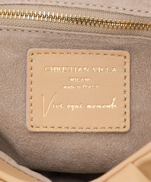 CHRISTIAN VILLA（クリスチャンヴィラ）の「【CHRISTIAN VILLA】カーフレザーギャザーバッグ（ハンドバッグ・レディース・イエロー/ホワイト/ベージュ・FREE）」の11枚目の写真