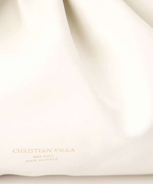 CHRISTIAN VILLA（クリスチャンヴィラ）の「【CHRISTIAN VILLA】カーフレザーギャザーバッグ（ハンドバッグ・レディース・イエロー/ホワイト/ベージュ・FREE）」の14枚目の写真