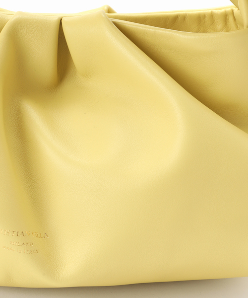 CHRISTIAN VILLA（クリスチャンヴィラ）の「【CHRISTIAN VILLA】カーフレザーギャザーバッグ（ハンドバッグ・レディース・イエロー/ホワイト/ベージュ・FREE）」の18枚目の写真