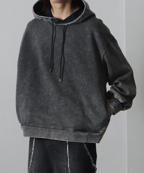 welise（ウェライズ）の「【welise/ウェライズ】ケミカルオーバーダイ スウェット 無地/ヴィンテージフラワープリントプルオーバーパーカー（スウェット・メンズ・グレー系その他/ブラック系その他/グレー/ブラック・L/M/S）」の20枚目の写真