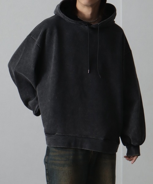 welise（ウェライズ）の「【welise/ウェライズ】ケミカルオーバーダイ スウェット 無地/ヴィンテージフラワープリントプルオーバーパーカー（スウェット・メンズ・グレー系その他/ブラック系その他/グレー/ブラック・L/M/S）」の18枚目の写真