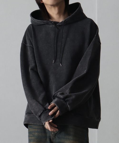 welise（ウェライズ）の「【welise/ウェライズ】ケミカルオーバーダイ スウェット 無地/ヴィンテージフラワープリントプルオーバーパーカー（スウェット・メンズ・グレー系その他/ブラック系その他/グレー/ブラック・L/M/S）」の17枚目の写真