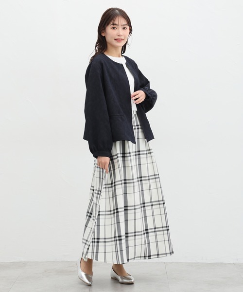 Honeys(ハニーズ)の「ドロスト使いブルゾン(ブルゾン・レディース・ネイビー/ベージュ/アイボリー/サックスブルー/グレイッシュベージュ・S/M/L/LL)」の9枚目の写真