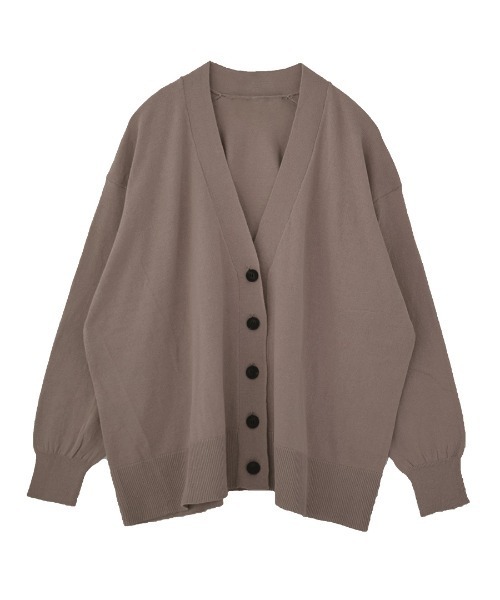 zootie（ズーティー）の「【人気の綿ニットに新アイテム登場！】 オーディナリー コットンニット カーディガン［ワイド］（カーディガン/ボレロ・レディース・ブラック/イエロー系その他/ライトピンク/オフホワイト/杢グレー/チェリーピンク/ブルー系その他/チャコール/ネイビー/サンドベージュ/ライム/ライトグリーン/ベージュ系その他/シアン/ライトブラウン/グリーン系その他/レッド系/アッシュブラウン・フリー）」の21枚目の写真