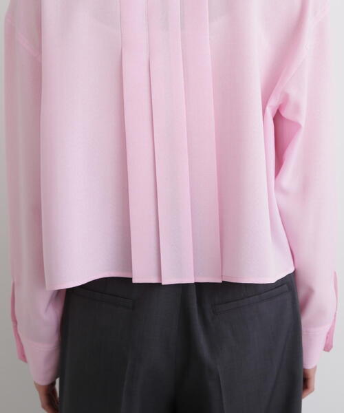 N.（N. Natural Beauty Basic）（エヌエヌナチュラルビューティーベーシック）の「◆ドライポプリンタックショートシャツ（シャツ/ブラウス・レディース・ピンク/ブルー/グレイッシュベージュ・MEDIUM）」の13枚目の写真