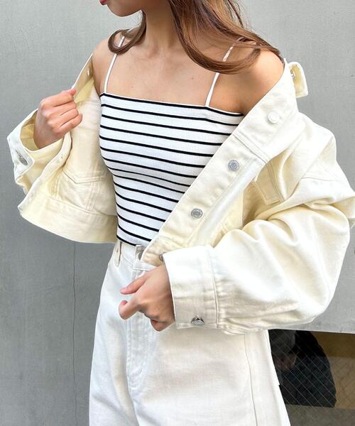 INGNI（イング）の「ベアリブキャミ／Ａ（キャミソール・レディース・ブラック/その他/オフホワイト・M）」の10枚目の写真