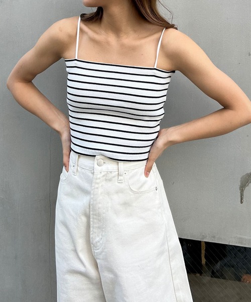 INGNI（イング）の「ベアリブキャミ／Ａ（キャミソール・レディース・ブラック/その他/オフホワイト・M）」の11枚目の写真