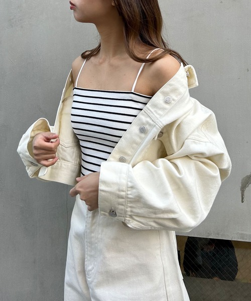 INGNI（イング）の「ベアリブキャミ／Ａ（キャミソール・レディース・ブラック/その他/オフホワイト・M）」の15枚目の写真