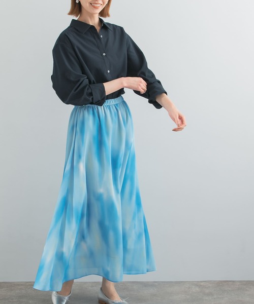 URBAN RESEARCH ROSSO WOMEN(アーバンリサーチ ロッソ)の「カラーグラデーションプリントスカート(スカート・レディース・イエロー系その他/ブルー系その他・FREE)」の1枚目の写真