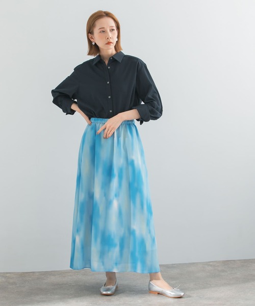 URBAN RESEARCH ROSSO WOMEN(アーバンリサーチ ロッソ)の「カラーグラデーションプリントスカート(スカート・レディース・イエロー系その他/ブルー系その他・FREE)」の6枚目の写真