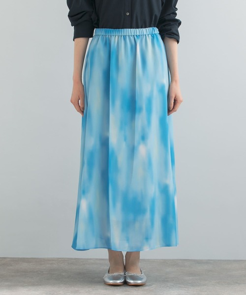 URBAN RESEARCH ROSSO WOMEN(アーバンリサーチ ロッソ)の「カラーグラデーションプリントスカート(スカート・レディース・イエロー系その他/ブルー系その他・FREE)」の8枚目の写真