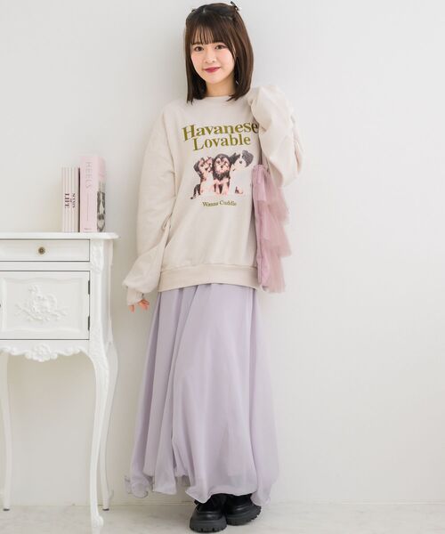 ems excite(エムズエキサイト)の「アソートdogトレーナー(スウェット・レディース・ナチュラル/ピンク/ブルー・FREE)」の4枚目の写真