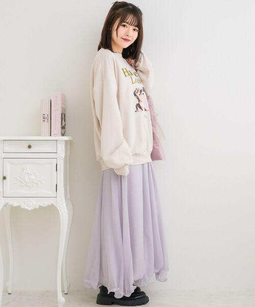 ems excite(エムズエキサイト)の「アソートdogトレーナー(スウェット・レディース・ナチュラル/ピンク/ブルー・FREE)」の6枚目の写真