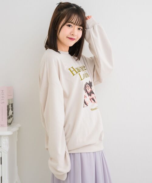 ems excite(エムズエキサイト)の「アソートdogトレーナー(スウェット・レディース・ナチュラル/ピンク/ブルー・FREE)」の10枚目の写真