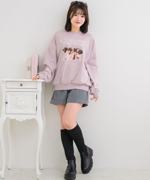 ems excite(エムズエキサイト)の「アソートdogトレーナー(スウェット・レディース・ナチュラル/ピンク/ブルー・FREE)」の12枚目の写真