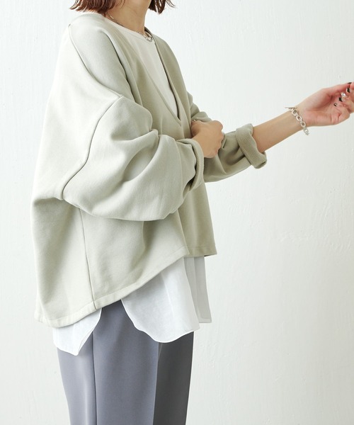 COLLAGE GALLARDAGALANTE（コラージュガリャルダガランテ）の「C'NOTE/裾シアータンク（タンクトップ・レディース・ホワイト/チャコールグレー/ブラック・FREE）」の8枚目の写真