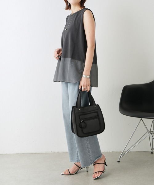 COLLAGE GALLARDAGALANTE（コラージュガリャルダガランテ）の「C'NOTE/裾シアータンク（タンクトップ・レディース・ホワイト/チャコールグレー/ブラック・FREE）」の16枚目の写真