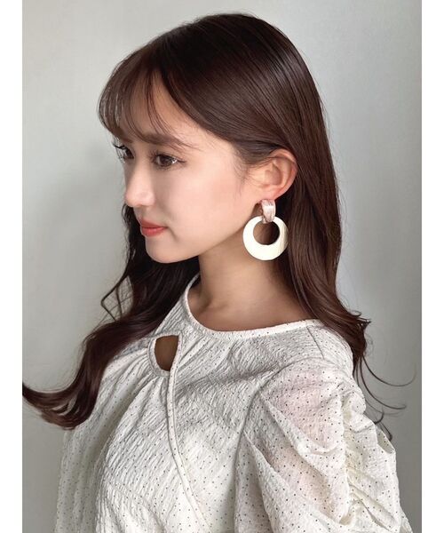 RESEXXY（リゼクシー）の「マーブルサークルピアス（ピアス（両耳用）・レディース・ホワイト/ピンク・FREE）」の3枚目の写真