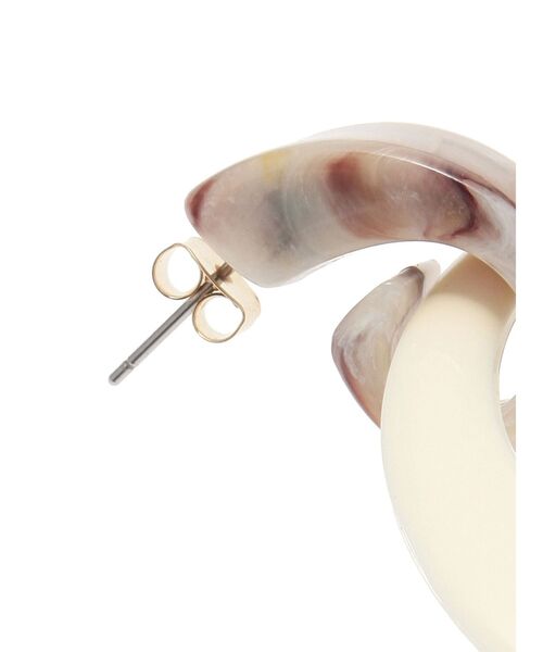 RESEXXY（リゼクシー）の「マーブルサークルピアス（ピアス（両耳用）・レディース・ホワイト/ピンク・FREE）」の6枚目の写真