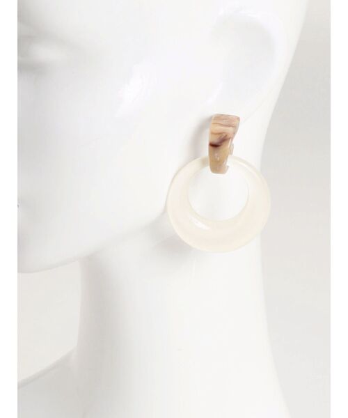 RESEXXY（リゼクシー）の「マーブルサークルピアス（ピアス（両耳用）・レディース・ホワイト/ピンク・FREE）」の7枚目の写真