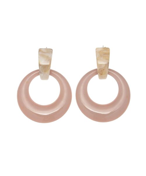 RESEXXY（リゼクシー）の「マーブルサークルピアス（ピアス（両耳用）・レディース・ホワイト/ピンク・FREE）」の8枚目の写真