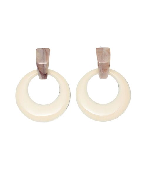 RESEXXY（リゼクシー）の「マーブルサークルピアス（ピアス（両耳用）・レディース・ホワイト/ピンク・FREE）」の9枚目の写真