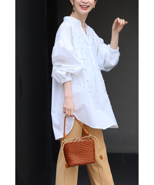 cawaii(カワイイ)の「カジュアルが上品に。 宝石シャツ(シャツ/ブラウス・レディース・ブルー/ブラック/ホワイト・FREE)」の21枚目の写真