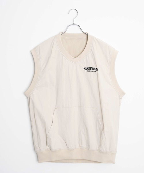 WEGO（ウィゴー）の「WEGO/ナイロンVネックベスト（ベスト・メンズ・ブラック/ベージュ・MEDIUM/LARGE）」の14枚目の写真