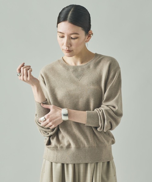 Curensology（カレンソロジー）の「Curensology(カレンソロジー)/クリーミーコットンプルオーバー（Tシャツ/カットソー・レディース・ベージュ/チャコールグレー/ブラック/レッド・FREE）」の21枚目の写真