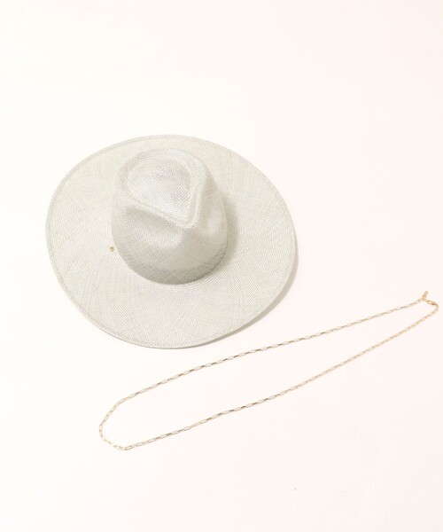 NOLLEY’S（ノーリーズ）の「チェーンポイント中折ハット（ハット・レディース・ベージュ/グレー・FREE）」の11枚目の写真