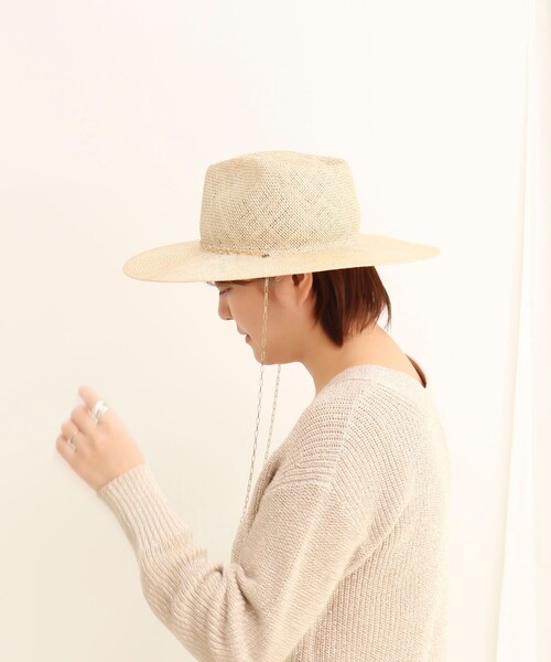 NOLLEY’S（ノーリーズ）の「チェーンポイント中折ハット（ハット・レディース・ベージュ/グレー・FREE）」の15枚目の写真