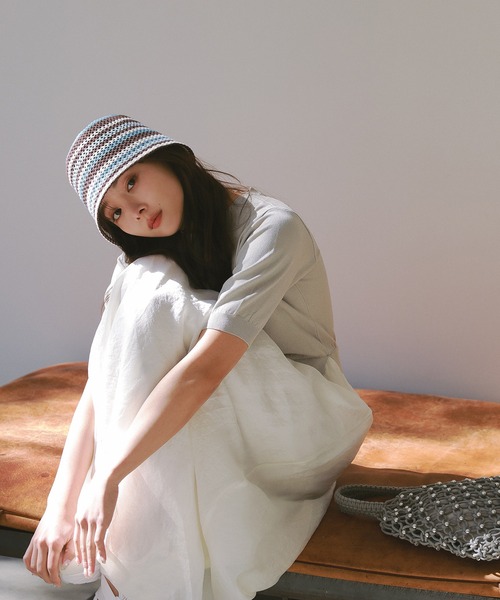 N.(N. Natural Beauty Basic)(エヌエヌナチュラルビューティーベーシック)の「◆マクラメ編みショルダーバッグ(ショルダーバッグ・レディース・ミント/ホワイト・FREE/フリ-)」の3枚目の写真