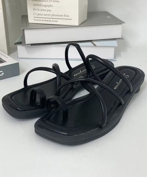 Miniministore(ミニミニストア)の「トングサンダル ローヒール ストラップ夏(サンダル・レディース・ブラウン/グリーン/ベージュ/ブラック/アイボリー・22.5cm/23.0cm/23.5cm/24.0cm/24.5cm/25.0cm)」の13枚目の写真